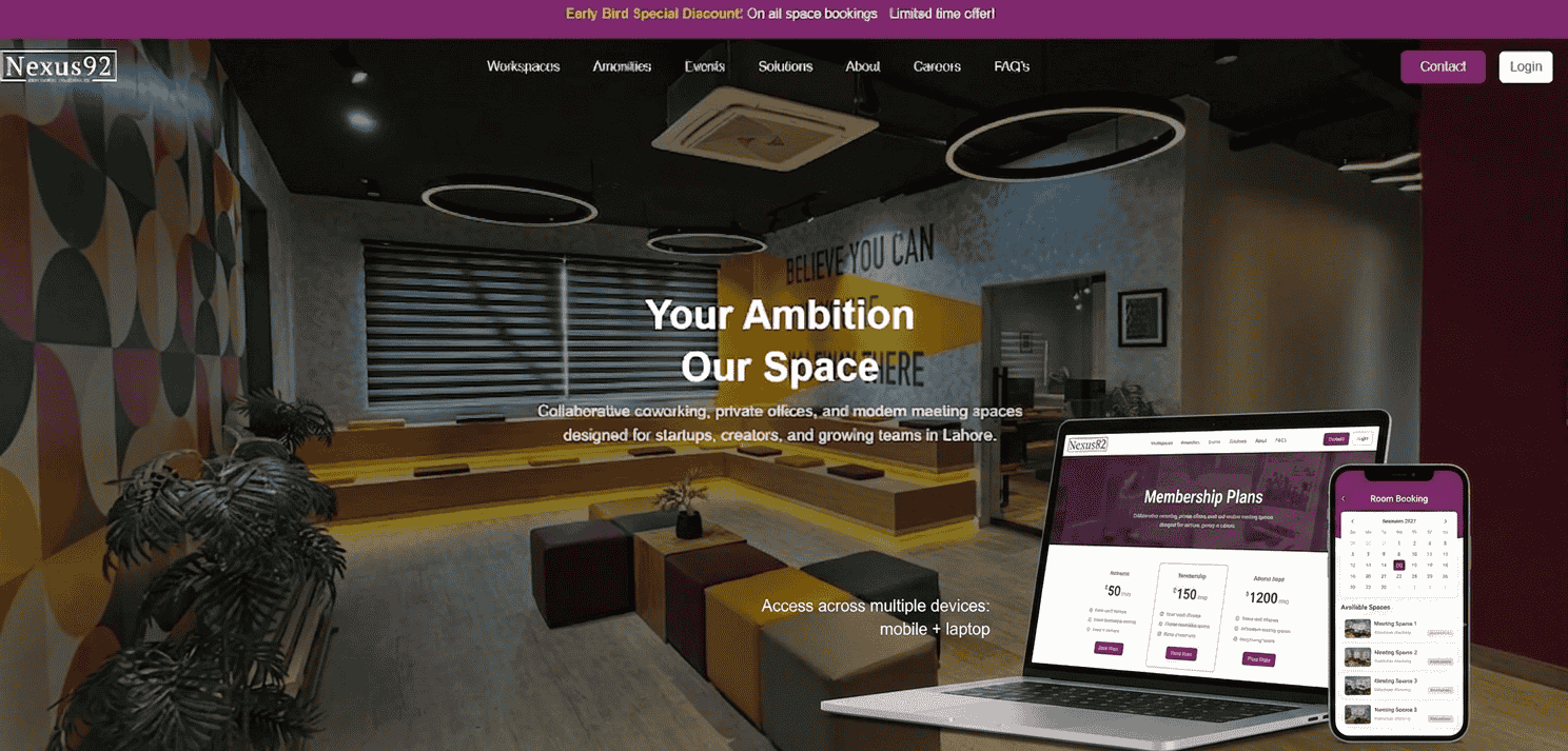 Nexus92 – Coworking Space Booking Platform